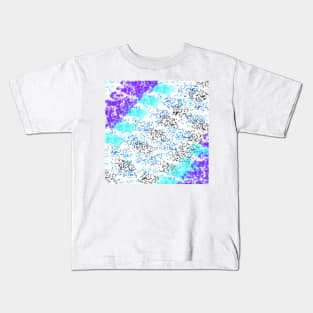 Sponge Print Teal/Purple/Black Kids T-Shirt